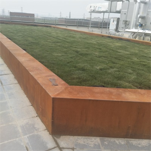 石峰耐候钢花池围边